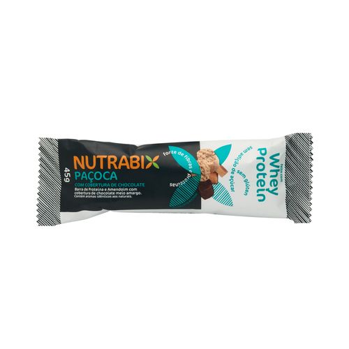 Barra Nutrabix wheybar fudge peanut Butter com cobertura de Chocolate Meio amargo 45g