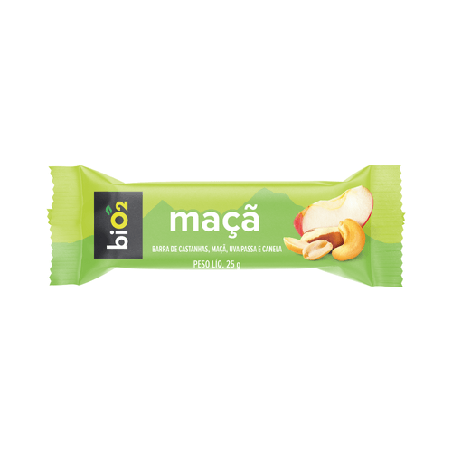 Barra De castanhas e frutas Bio2 nuts Maça 25g