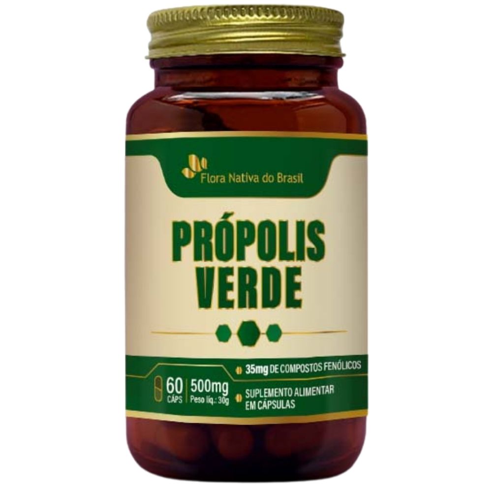 Própolis Verde Extrato Seco 500mg 60 cápsulas - Flora Nativa é boa?