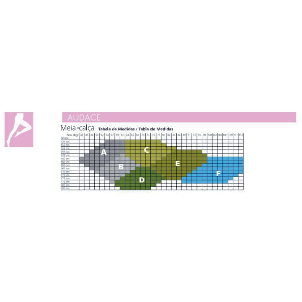 Meia de compressão Audace Feminina 15-20 mmHg AT Ponteira Aberta - Sigvaris