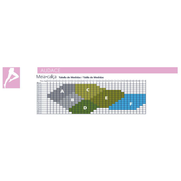 Meia de compressão Audace Feminina 15-20 mmHg AT Ponteira Aberta - Sigvaris