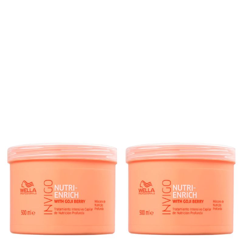 Kit Wella Professionals Invigo Nutri Enrich Máscara de Nutrição 500 ml - 2 Unidades