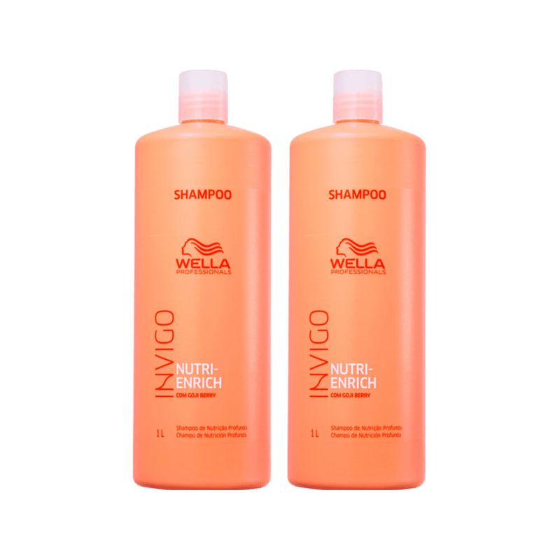 Kit Wella Professionals Invigo Nutri Enrich Shampoo 1000 ml - 2 Unidades