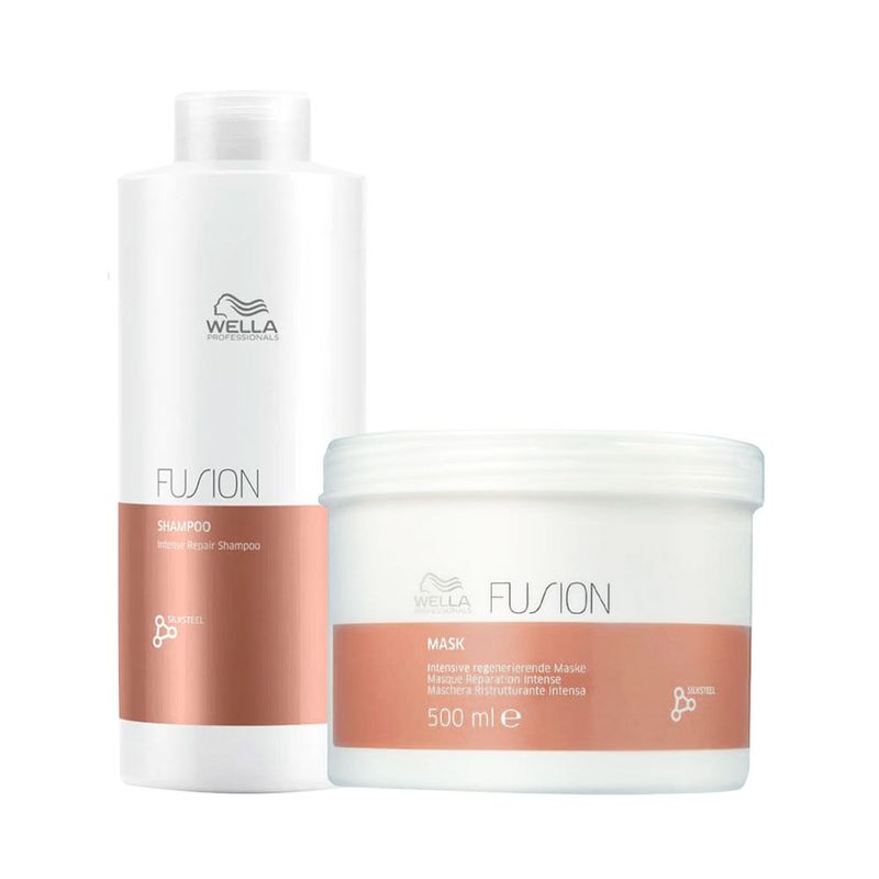 Kit Wella Professionals Fusion - Shampoo 1000 ml + Máscara 500 ml