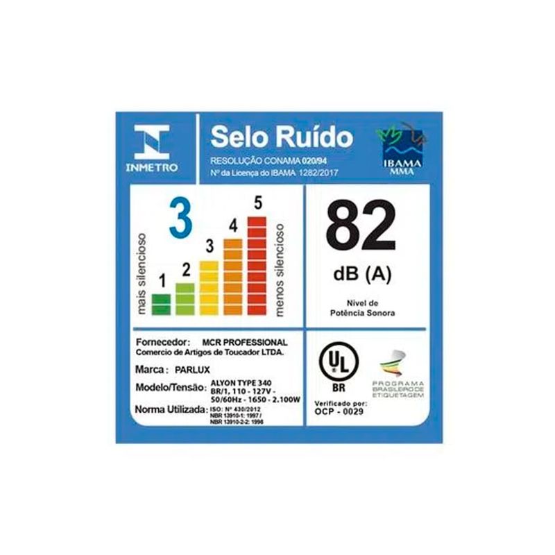 Secador de Cabelo Parlux Alyon 2100W com 2 Velocidades Night Blue 110V