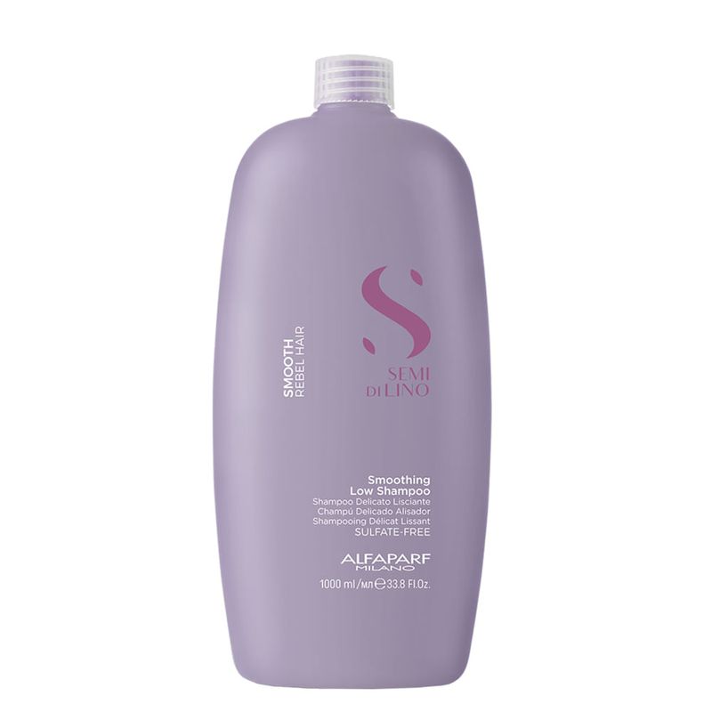 Kit Alfaparf Milano Professional Semi Di Lino Smooth Smoothing - Shampoo 1000 ml + Condicionador 1000 ml + Máscara 500 ml