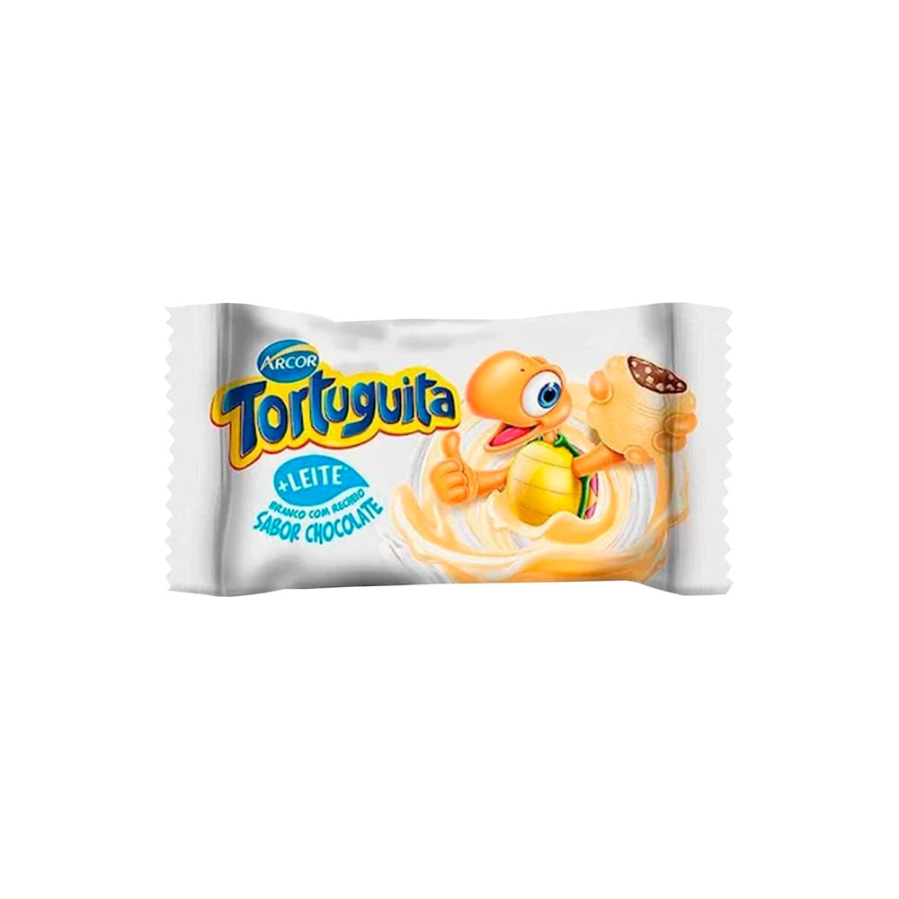 Chocolate Branco Recheio Chocolate Tortuguita Pacote 15,5g - Pague Menos