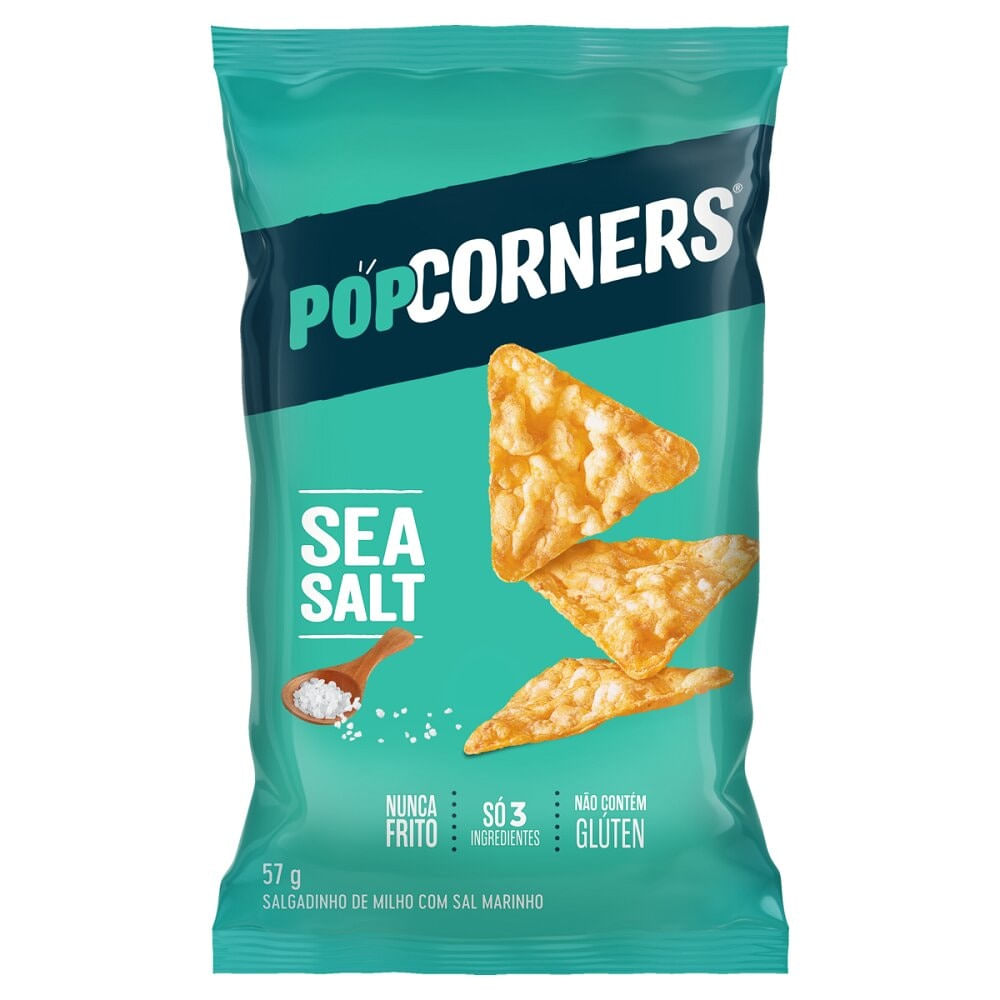 Salgadinho de Milho Sea Salt popcorners Pacote 57g - Extrafarma