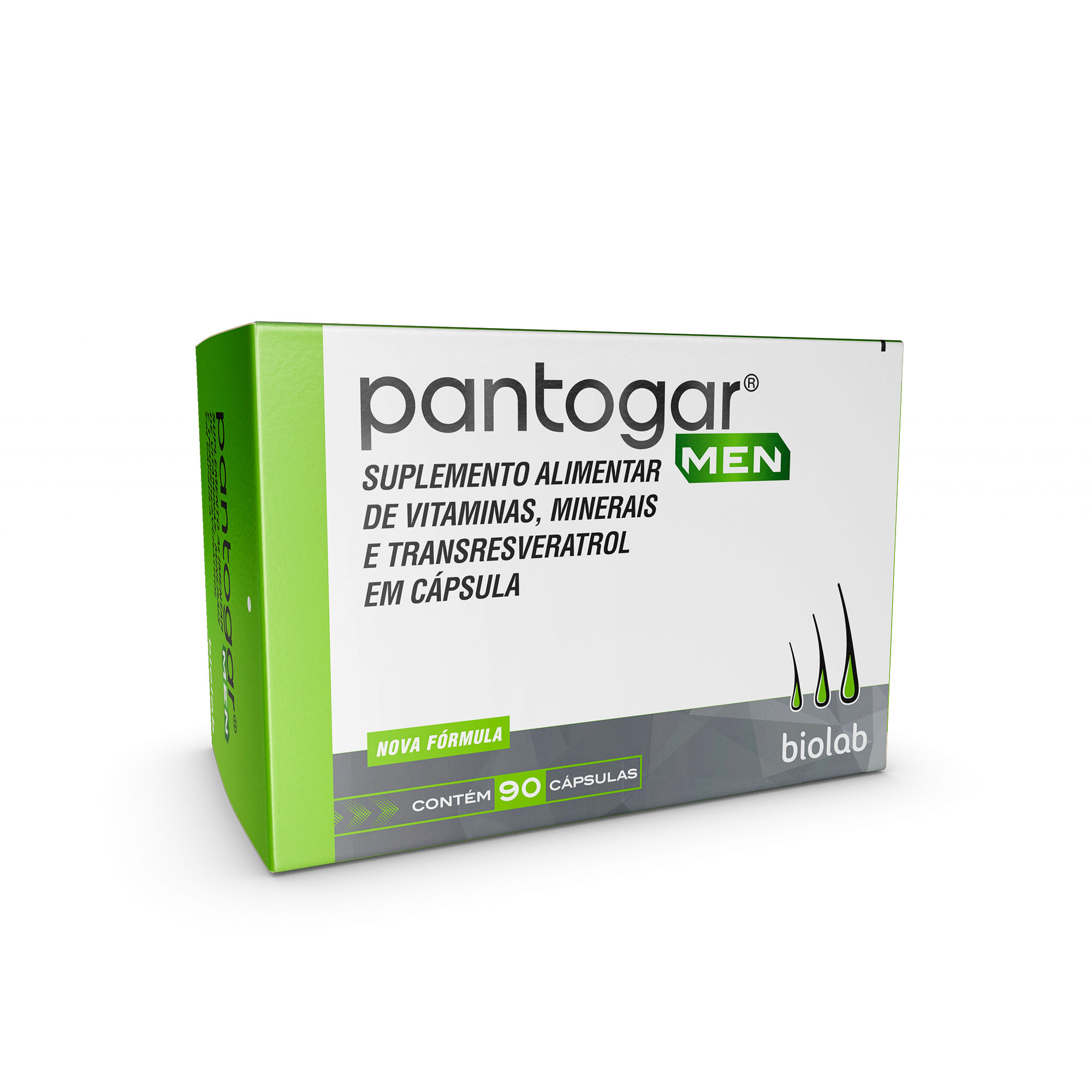 Brazil product data sample: Pantogar men com 90 Capsulas