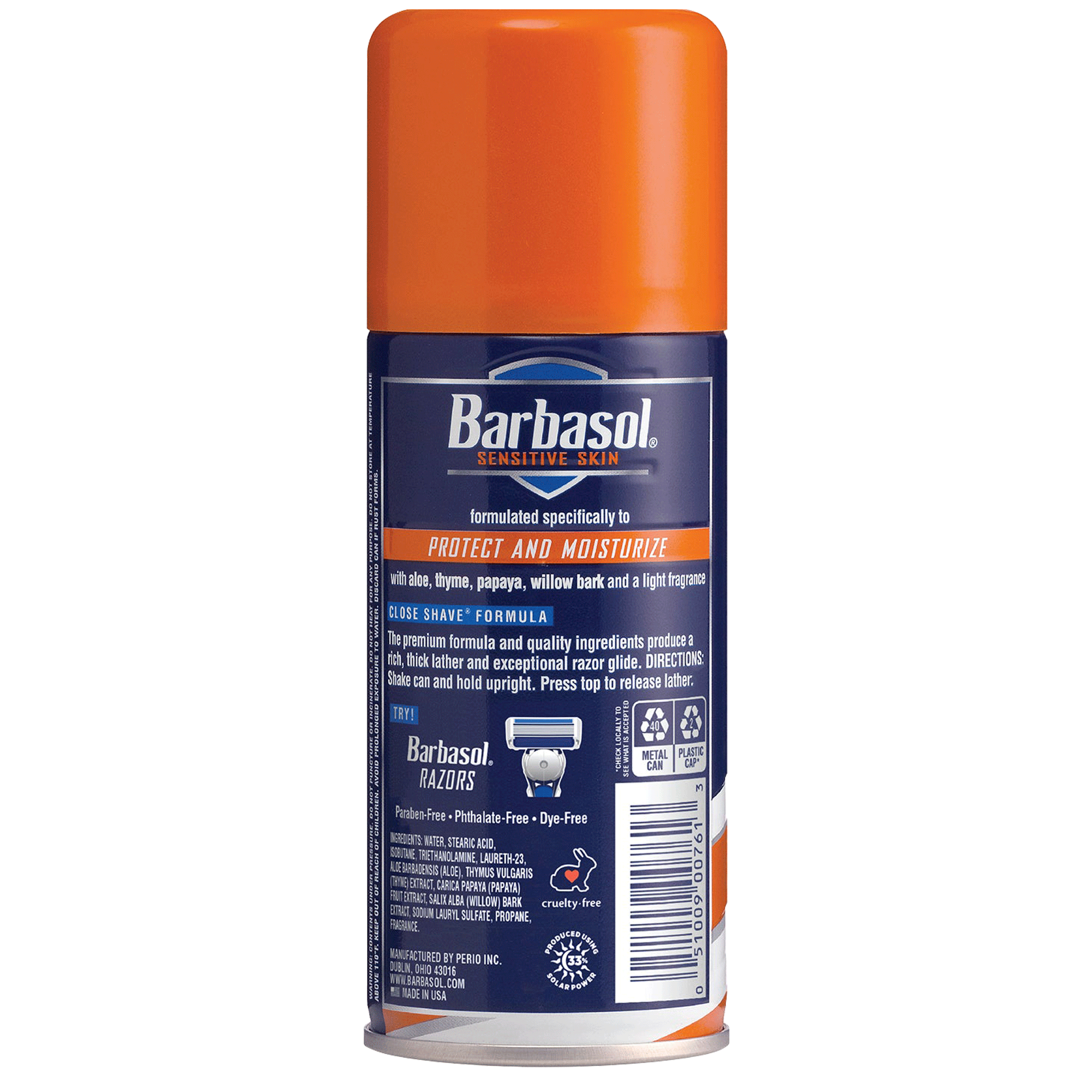 Barbasol Sensitive Skin - Espuma De Barbear 283g - Pague Menos