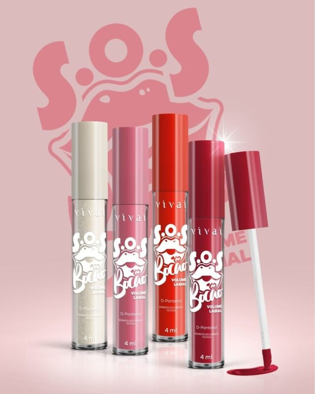 SOS Bocão Vermelho Colors Volume Labial 310011 Vivai