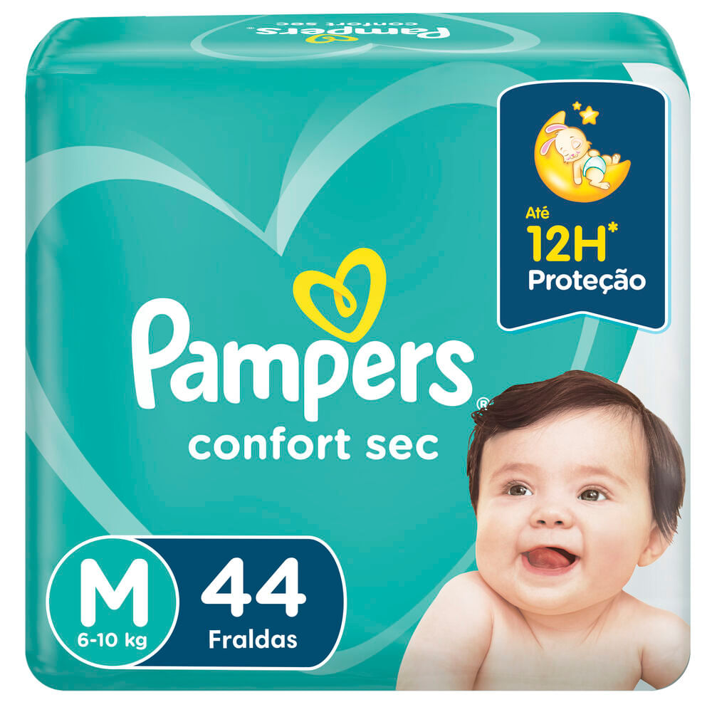 Foto da Fralda pampers confort sec tamanho m com 44 Unidades