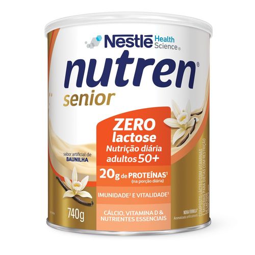 Complemento Alimentar Nutren Senior Zero Lactose Baunilha 740g