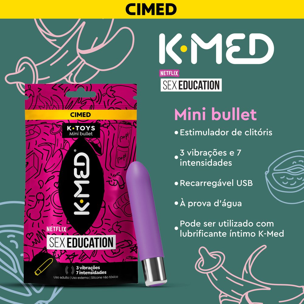 Vibrador Mini Bullet Roxo Netflix K Toys K Med Sex Education  