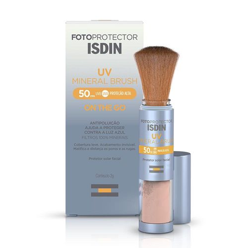 Protetor Solar em Pó sem cor ISDIN UV Brush Mineral FPS 50 ml