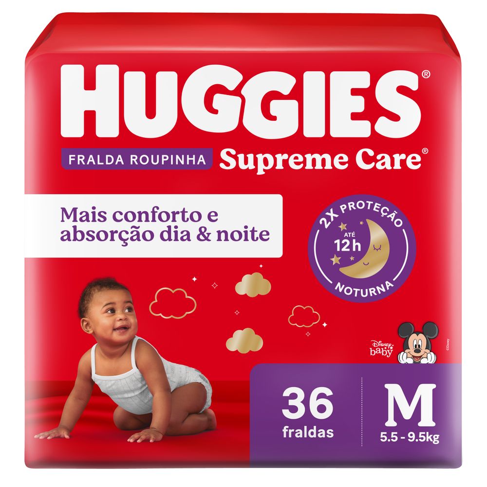 Foto da Fralda Huggies Roupinha Supreme Care M 36 fraldas