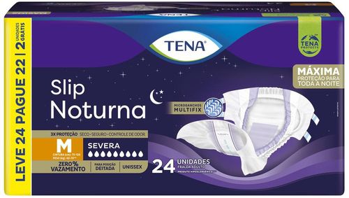 Fralda Geriatrica Tena Slip Noturna M Leve 24 Pague 22