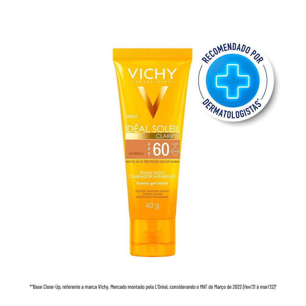 Protetor Solar Vichy Ideal Solei Clarify FPS 60 Cor Morena 40 g é boa?