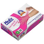 Luva Nitrílica Medix - Rosa - Tamanho G - Caixa com 100 unidades