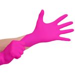 Luva Nitrílica Medix - Rosa - Tamanho G - Caixa com 100 unidades