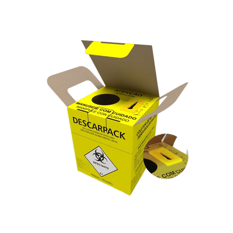 Descarpack Coletor para Material Perfurocortante Descartável 3L