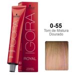 Coloração Schwarzkopf Igora Royal 60ml Cor:0-55 Tom Mistura Dourado