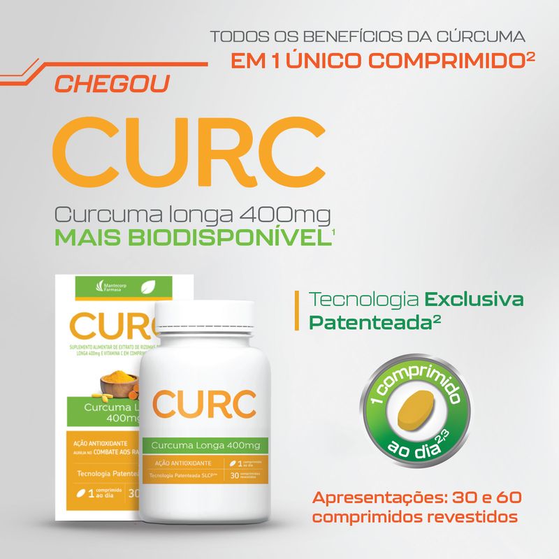 Curc Curcuma Longa 400mg 30 Comprimidos - Pague Menos