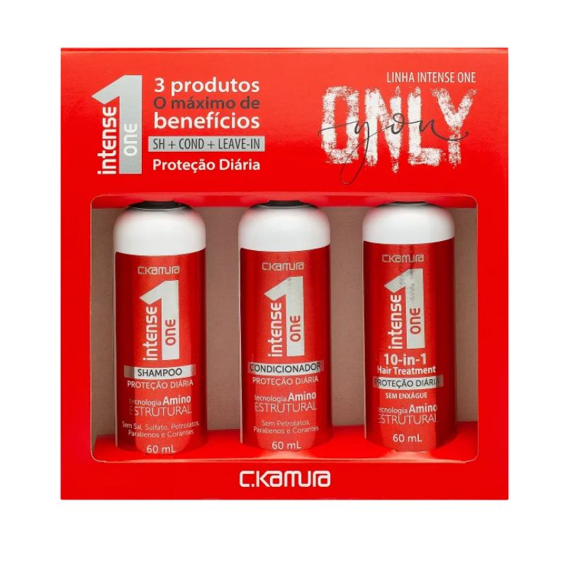 Kit Intense One Proteção Diária ( Shampoo 60 ml + Condicionador 60 ml + Máscara 60 ml ) - CKAMURA '