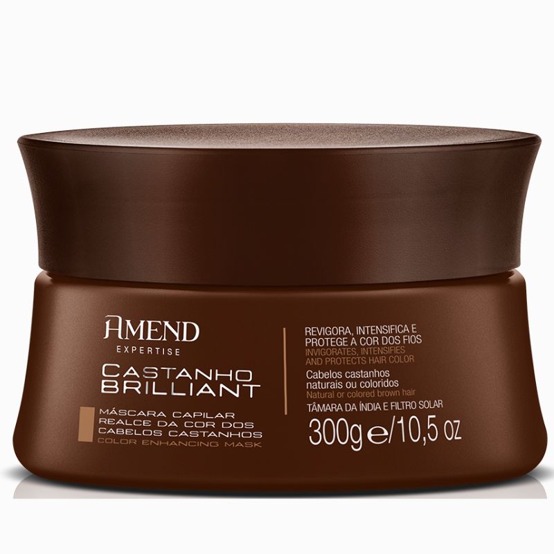 Máscara Capilar Realce da Cor Castanho Brilliant 300g - Amend '