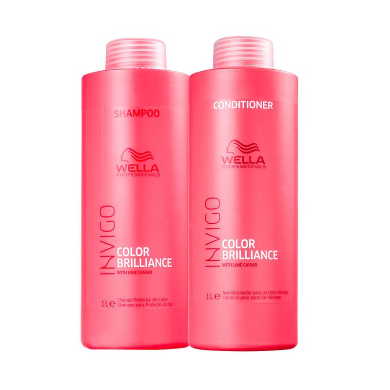 Kit Wella Professionals Invigo Color Brilliance - Shampoo 1000 ml + Condicionador 1000 ml
