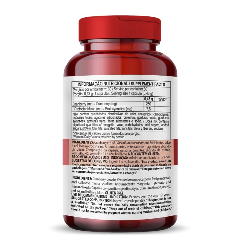 Cranberry 30 cápsulas 430mg ClinicMais