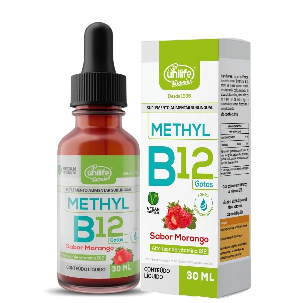 Vitamina B12 (Metilcobalamina) 30ml 9,94mcg/gota Unilife - Pague Menos