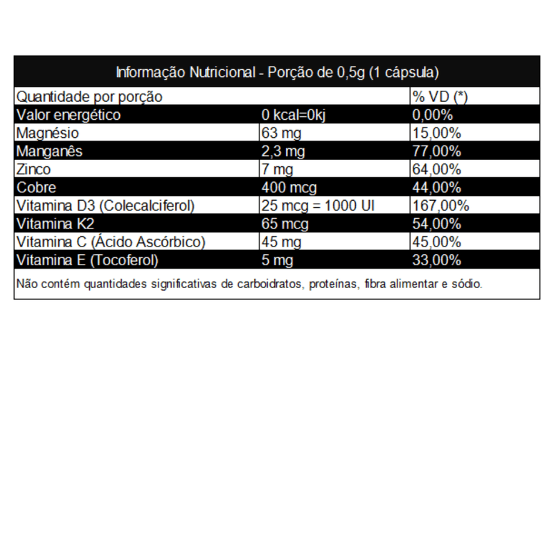 Colágeno Tipo 2 com Vitamina D3 30 cápsulas 500mg Nutrigenes