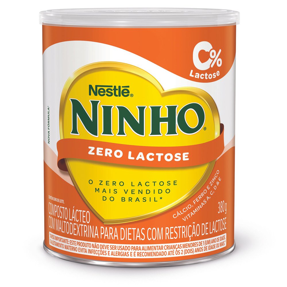 Composto lacteo Ninho Forti+ zero Lactose 380g 
