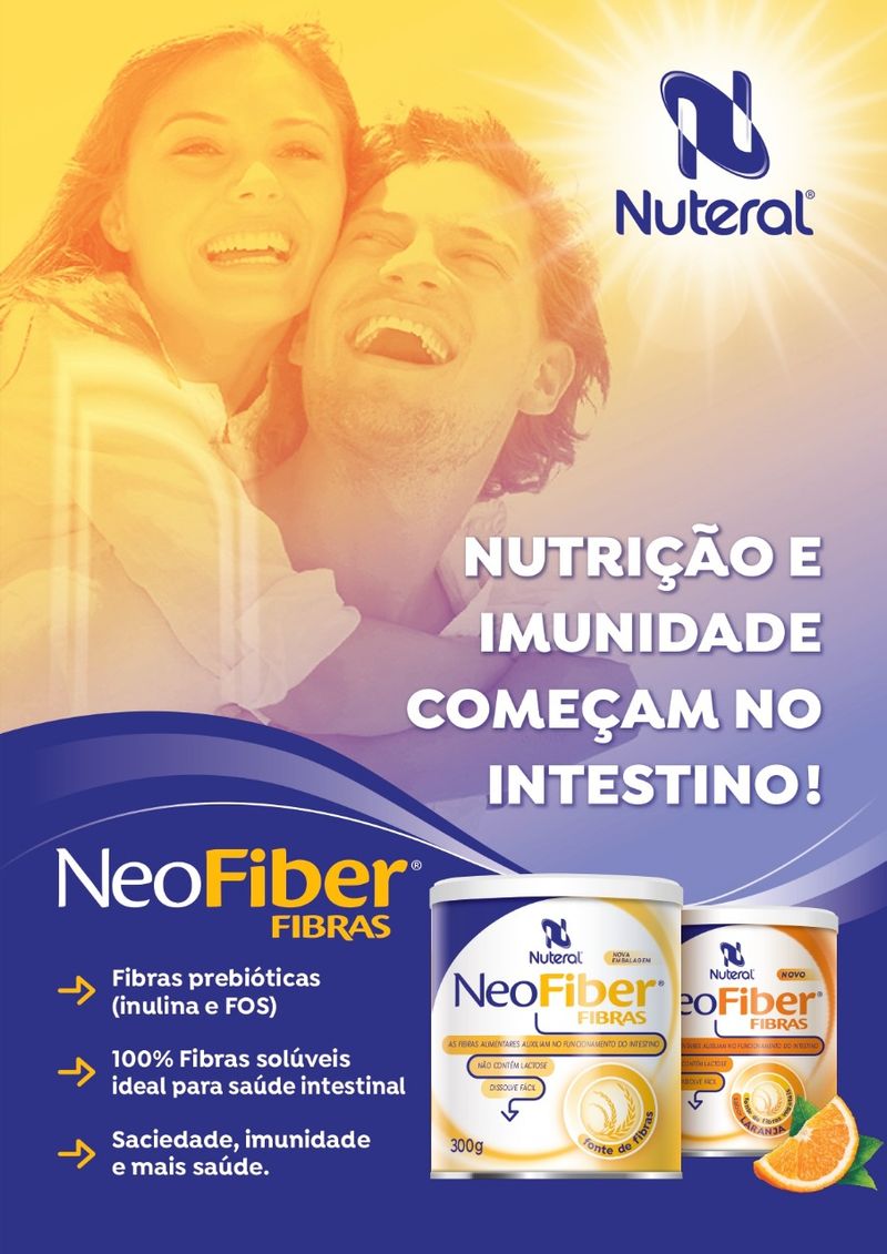 NeoFiber Fibras Laranja , Lata com 333g Sabor Laranja