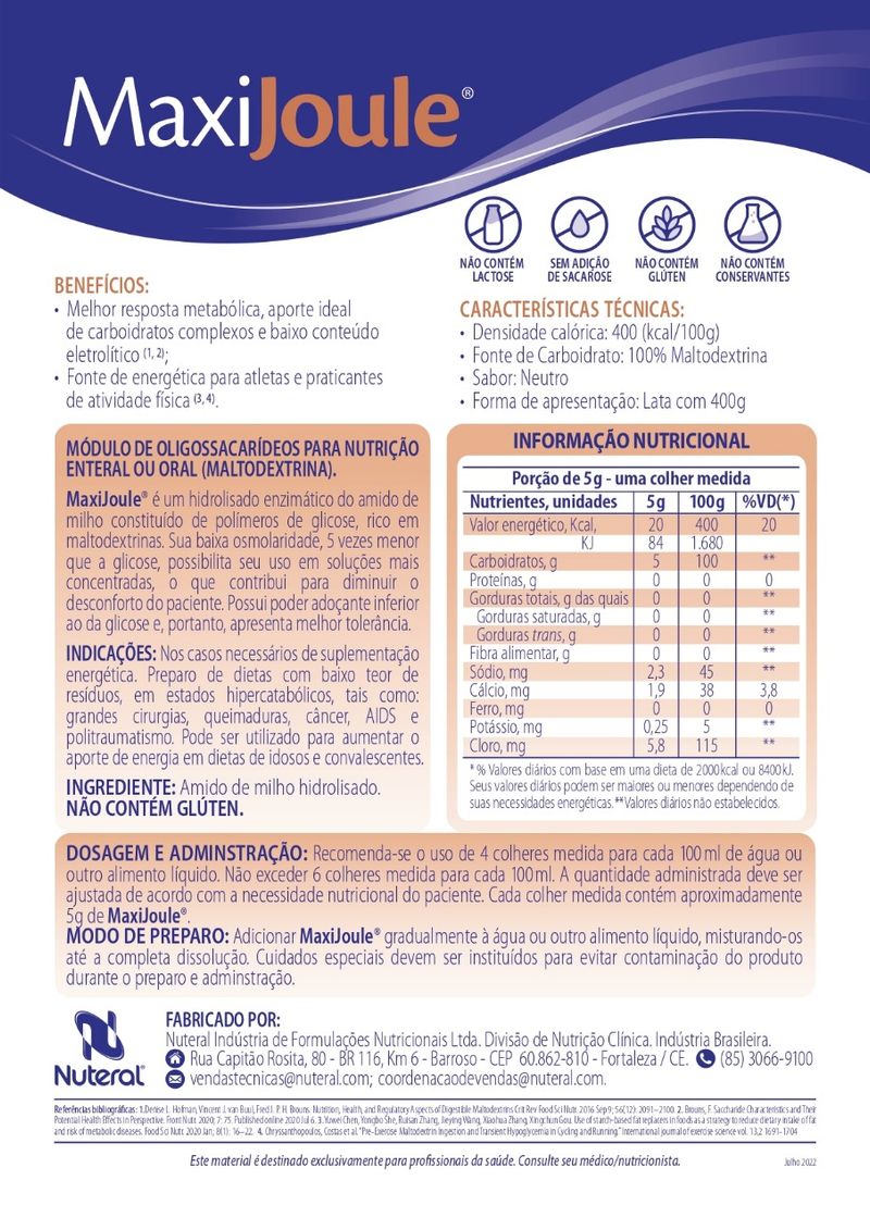 MaxiJoule Lata 400g