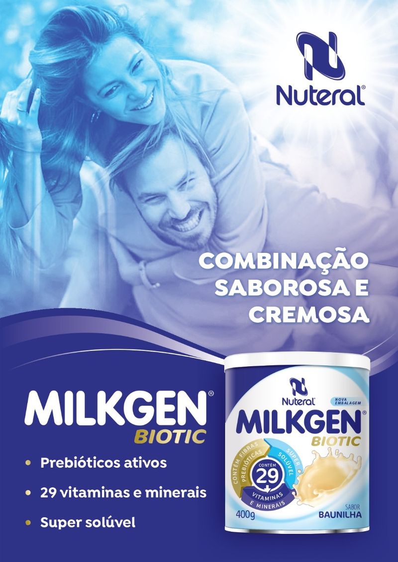MilkGen Biotic, Lata com 400g Sabor baunilha Complemento Alimentar -  Reforça a Nutrição