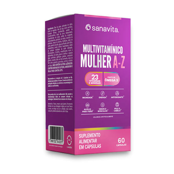 Multivitamínico Mulher A-z Frasco. 60 Cápsulas - Pague Menos