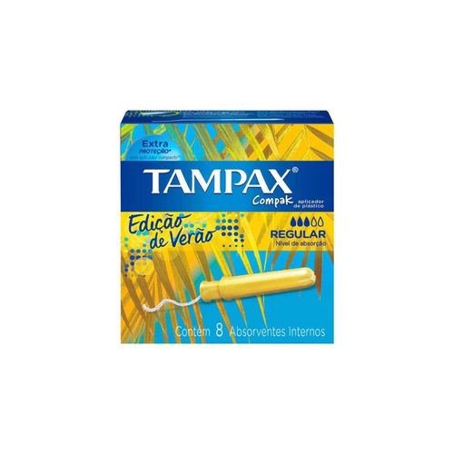 Absorvente Tampax Compak Médio Com 8 Unidades