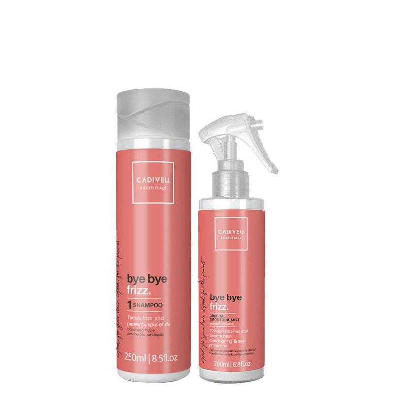 Kit Cadiveu Essentials Bye Bye Frizz- Shampoo 250 ml + Leave- in Selagem 200 ml