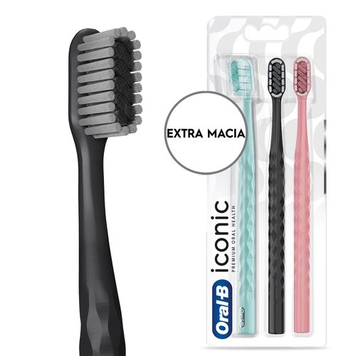 Escova Dental Oral B Iconic Com 3 Unidades