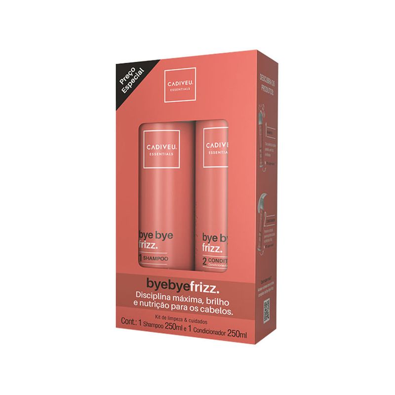 Kit Cadiveu Essentials Bye Bye Frizz Shampoo 250 ml + Condicionador 250 ml