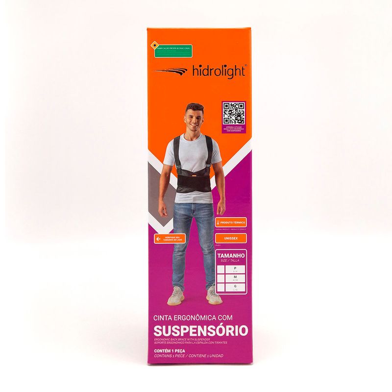 Cinta Ergonômica com Suspensório Hidrolight Tam G - unidade