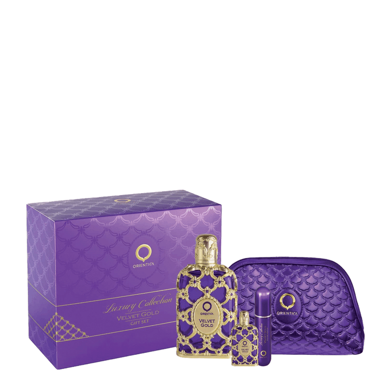 Orientica Kit Velvet Gold Edp 80ml + Miniatura 7,5ml + Atomizer + Necessaire