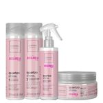 Kit Cadiveu Essentials Quartzo Shine - Shampoo 250 ml + Condicionador 250 ml- + Máscara de Brilho 200 ml + Fluído 200 ml