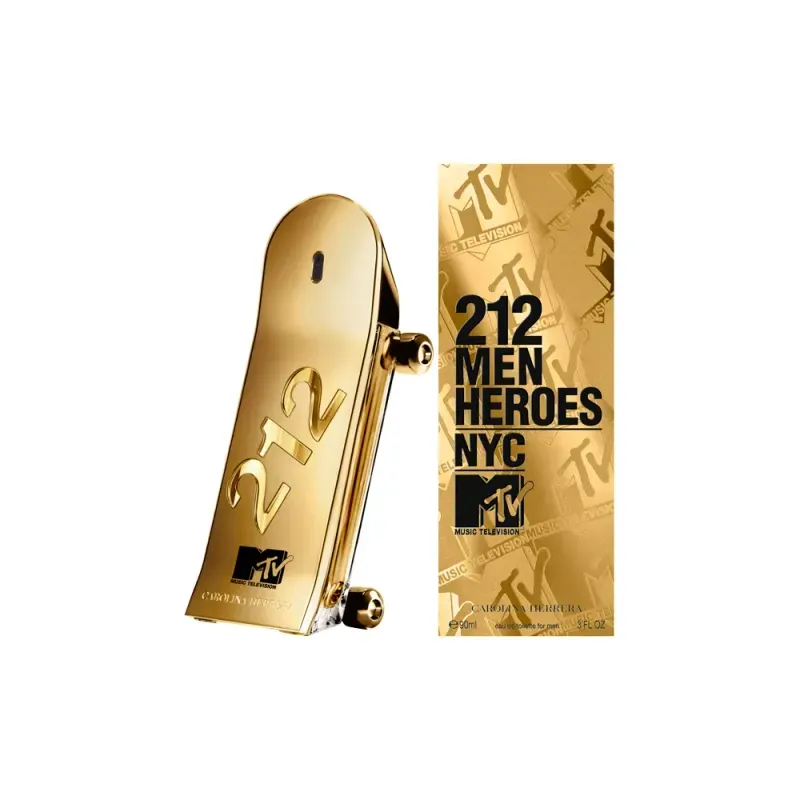 Perfume 212 Men Heroes MTV Eau de Toilette Masculino Carolina Herrera 90ml