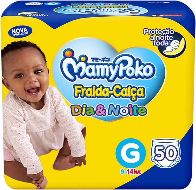 Fralda Calça Mamypoko Dia & Noite G 50 Unidades 