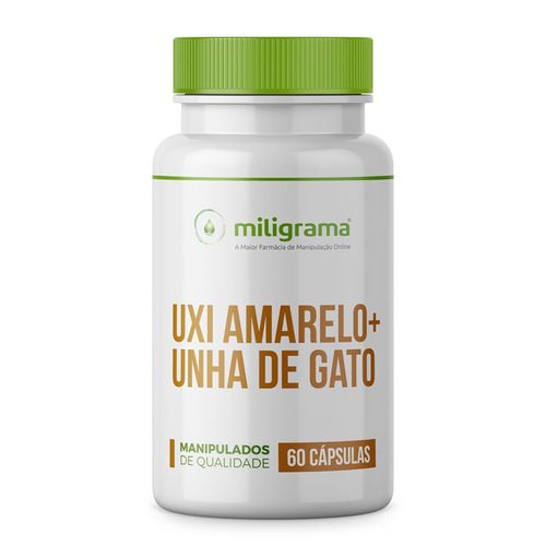 Uxi Amarelo 250mg com Unha de Gato 250mg 60 Cápsulas