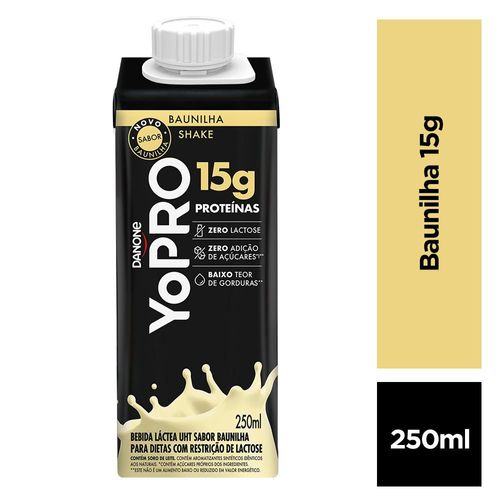 Bebida Láctea UHT YoPRO Baunilha 15g de proteínas 250ml