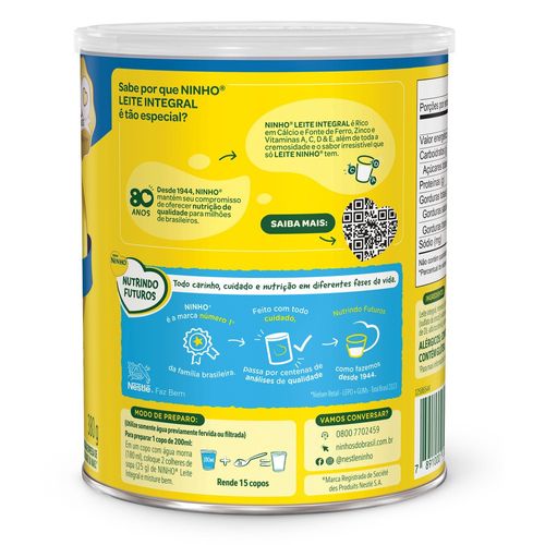 Leite Em Pó Ninho Integral 380g